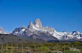 Em Bahia Tunel, a bela visão que se tem das montanhas do Parque Nacional Los Glaciares, região de El Chaltén, no sul da Argentina